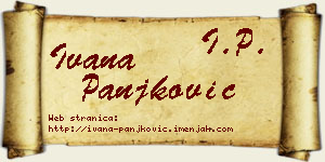 Ivana Panjković vizit kartica